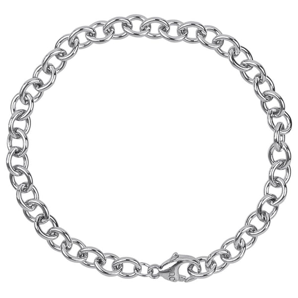 Rembrandt Charms Double Link Curb With Lobster Clasp Bracelet Sterling Silver