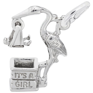 Rembrandt Charms, It's a Girl Stork