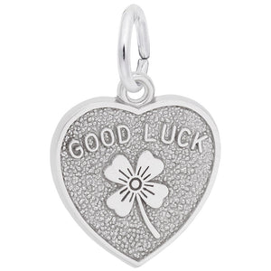 Rembrandt Charms, Good Luck Heart, Engravable