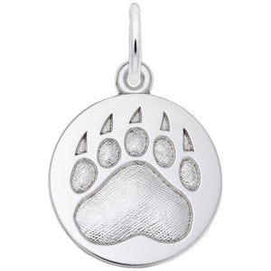 Rembrandt Charms, Bear Paw Print, Engravable
