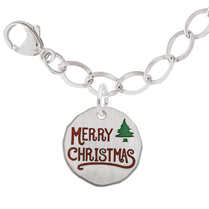 Rembrandt Charms, Merry Christmas 7" Sterling Silver Bracelet Set, Engravable