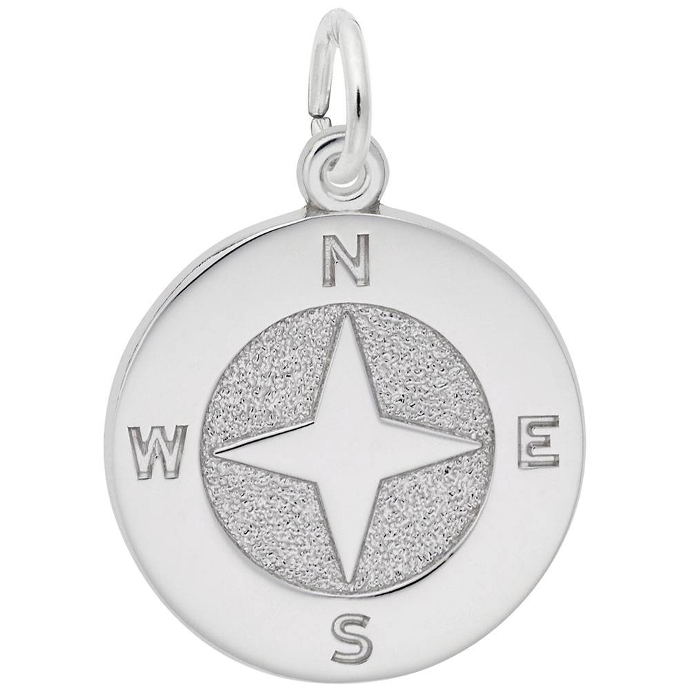 Rembrandt Charms, Compass, Engravable