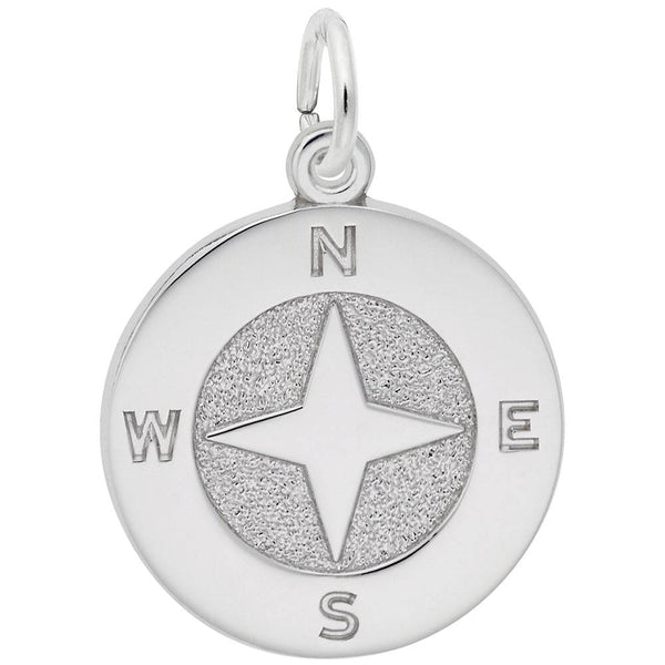 Rembrandt Charms, Compass, Engravable