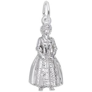 Rembrandt Charms, Colonial Woman, Engravable