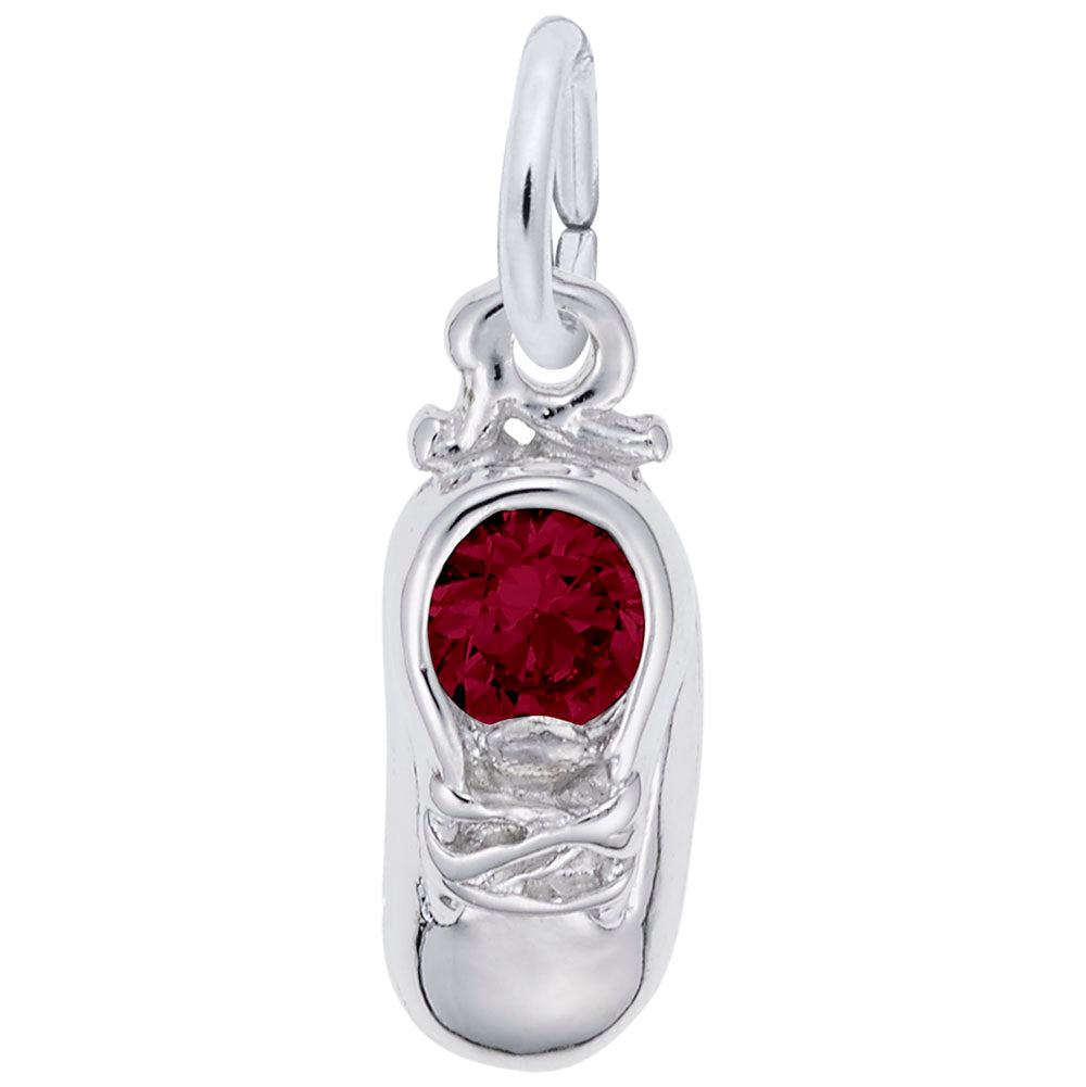 Rembrandt Charms, Birthstone Baby Shoe, Engravable