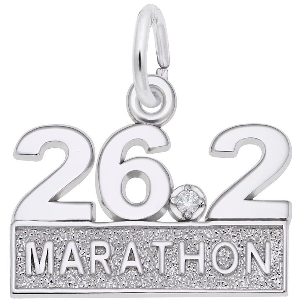 Rembrandt Charms, Marathon With Stone, Engravable