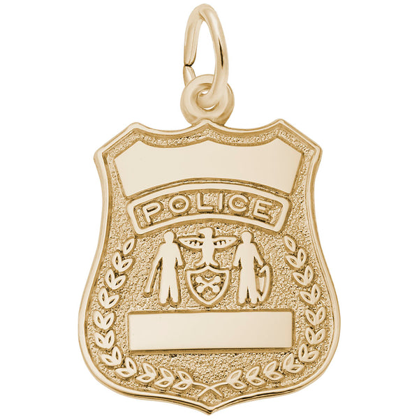 Rembrandt Charms, Police Badge, Engravable