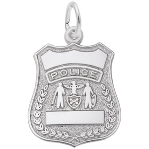 Rembrandt Charms, Police Badge, Engravable