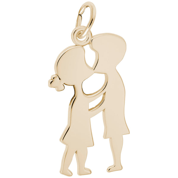 Rembrandt Charms, Kissing Couple, Engravable