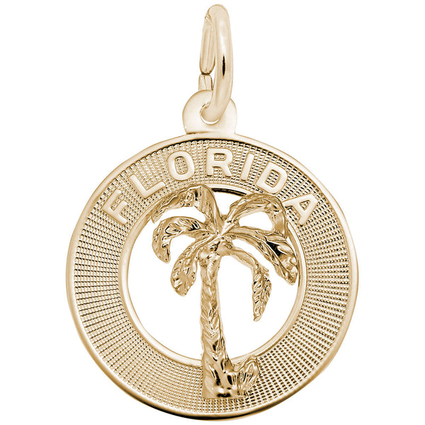 Rembrandt Charms, Florida Palm Tree, Engravable