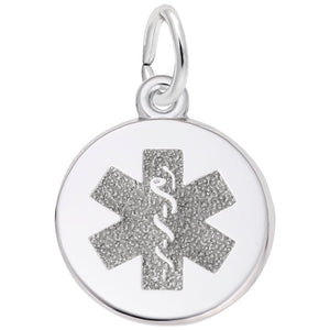 Rembrandt Charms, Medical Symbol, Small, Engravable