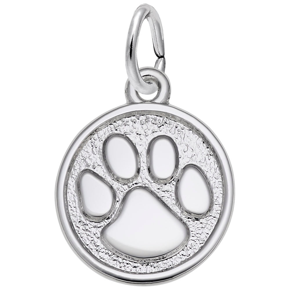 Rembrandt Charms, Paw Print, Small, Engravable