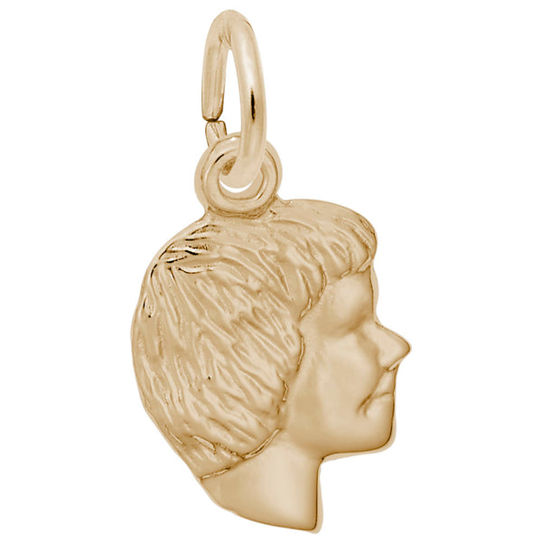 Rembrandt Charms, Girl Head, Engravable