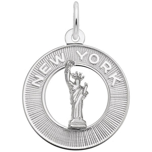 Rembrandt Charms, New York Statue of Liberty Ring, Engravable