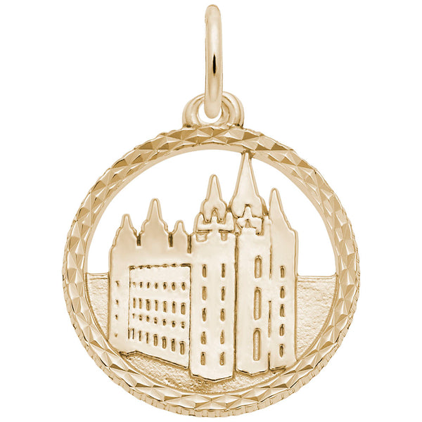 Rembrandt Charms, Mormon Temple, Engravable