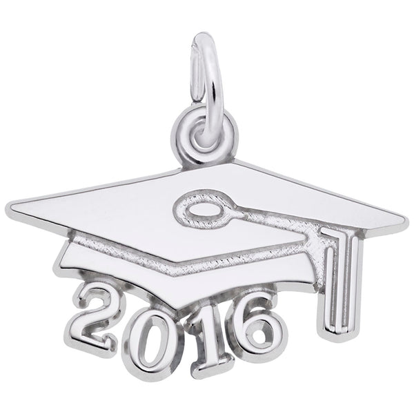 Rembrandt Charms, Grad Cap, Large, Engravable