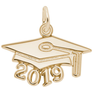 Rembrandt Charms, Grad Cap, Large, Engravable
