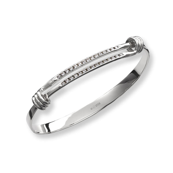 Diamond Signature Bracelet, Sterling Silver