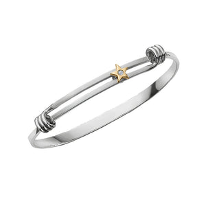 Rockstar Diamond Signature Bracelet, Sterling Silver w/ 14k Gold Star