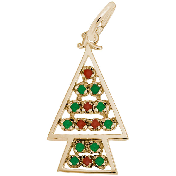 Rembrandt Charms, Christmas Tree with Red & Green Ornaments