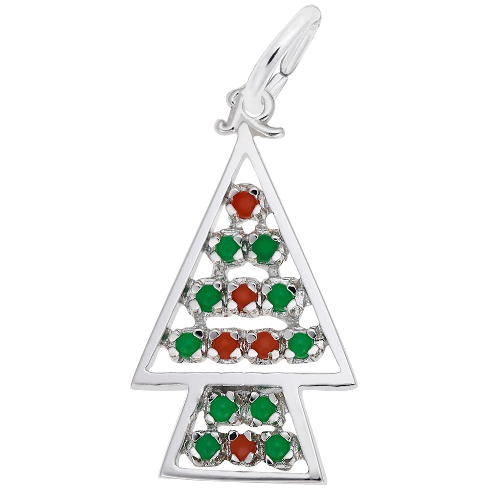 Rembrandt Charms, Christmas Tree with Red & Green Ornaments