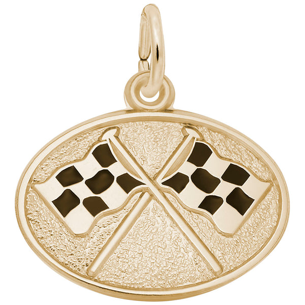 Rembrandt Charms, Racing Flags, Engravable