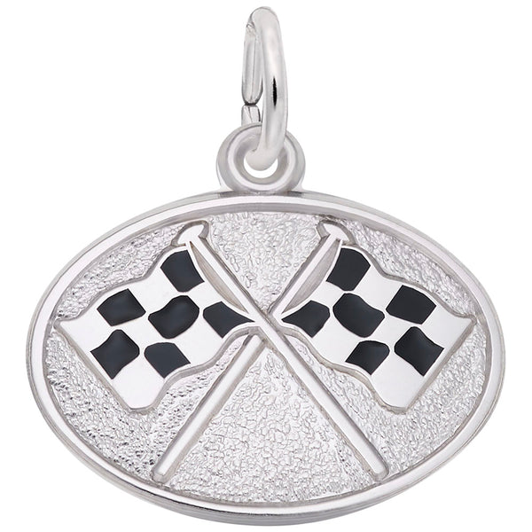 Rembrandt Charms, Racing Flags, Engravable
