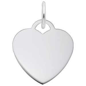 Rembrandt Charms, Small Heart, (15mm x .5mm), Engravable