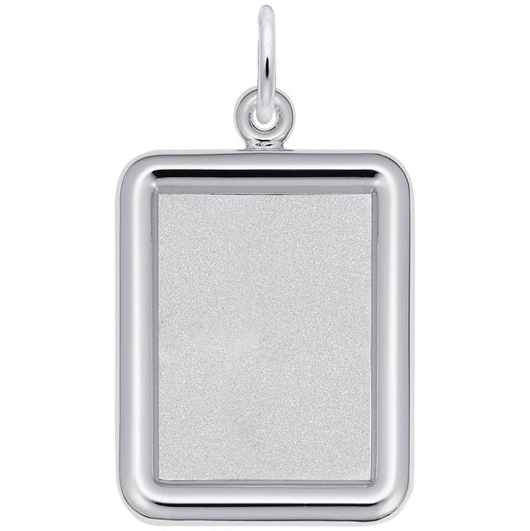 Rembrandt Charms, Vertical Round Corner Rectangle Frame Photo Art, Engravable