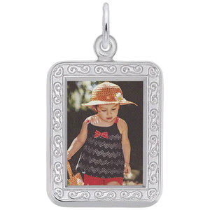 Vertical Rectangle Scroll Frame Photo Art, Engravable
