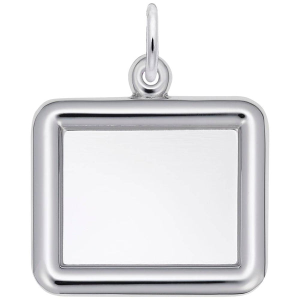 Rembrandt Charms, Horizontal Rounded Corner Rectangle Frame Photo Art, Engravable