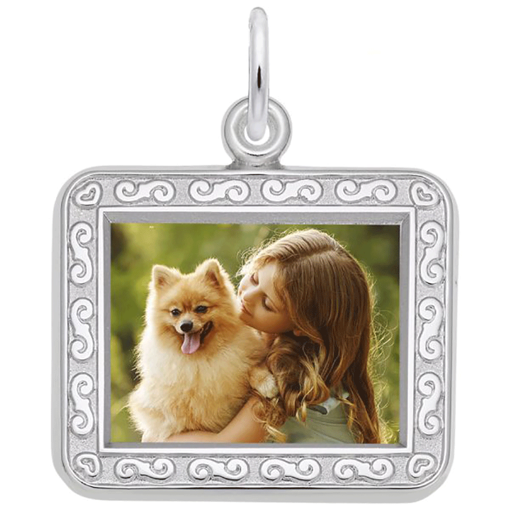 Horizontal Rectangle Scroll Frame Photo Art, Engravable