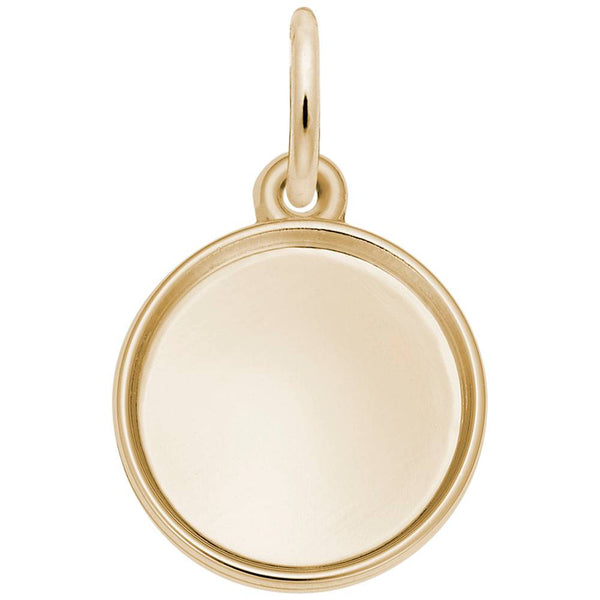 Rembrandt Charms, Circle Disc Frame Photo Art, Engravable