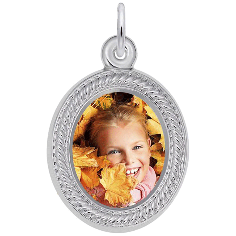 Oval Rope Frame Photo Art, Engravable