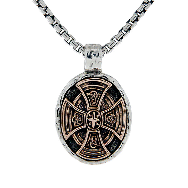 Celtic Cross Oval Necklace