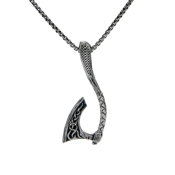 Viking Axe Necklace, Curved or Straight