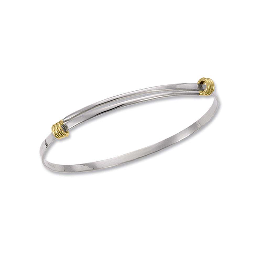 Ed Levin Jewelry-Bracelet-Petite Signature, Silver & 14k Accent