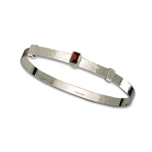 Ed Levin Jewelry-Bracelet-Waltz, Garnet, Sterling Silver