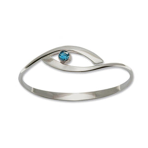 Ed Levin Jewelry-Bracelet-Sensational Swing, Blue Topaz, Sterling Silver