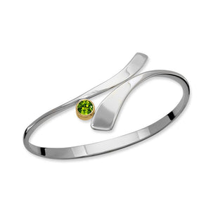Ed Levin Jewelry-Bracelet-Allemande Small, Peridot, Sterling Silver & 14k Gold Accent