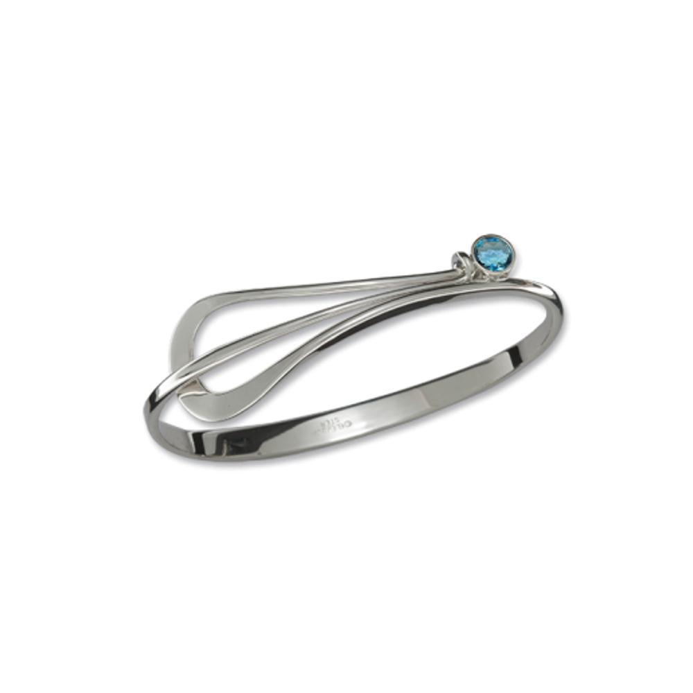 Ed Levin Jewelry-Bracelet-Lady Slipper, Blue Topaz, Sterling Silver