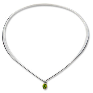 Ed Levin Jewelry-Necklace-Adore, Peridot, Sterling Silver & 14K Gold Accent