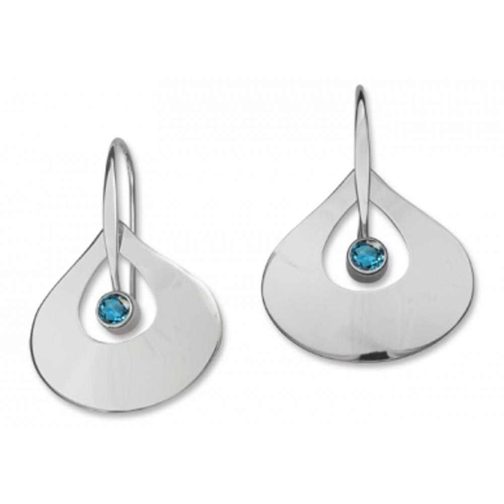 Orchid, Blue Topaz-Earring-E.L. Designs by Ed Levin Studio-teklaestelle