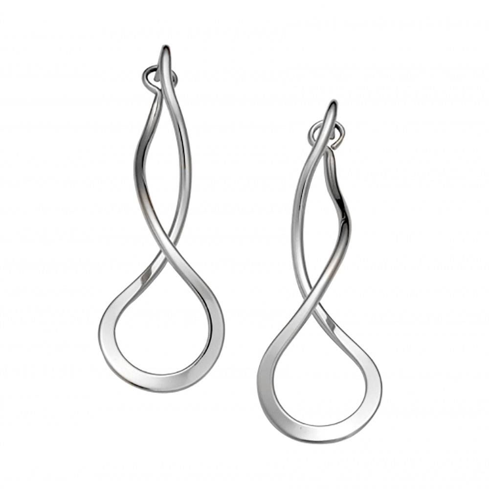 Ed Levin Jewelry-Earring-Endless Braid Earring, Sterling Silver