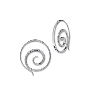 Crop Circle Earrings, Sterling Silver
