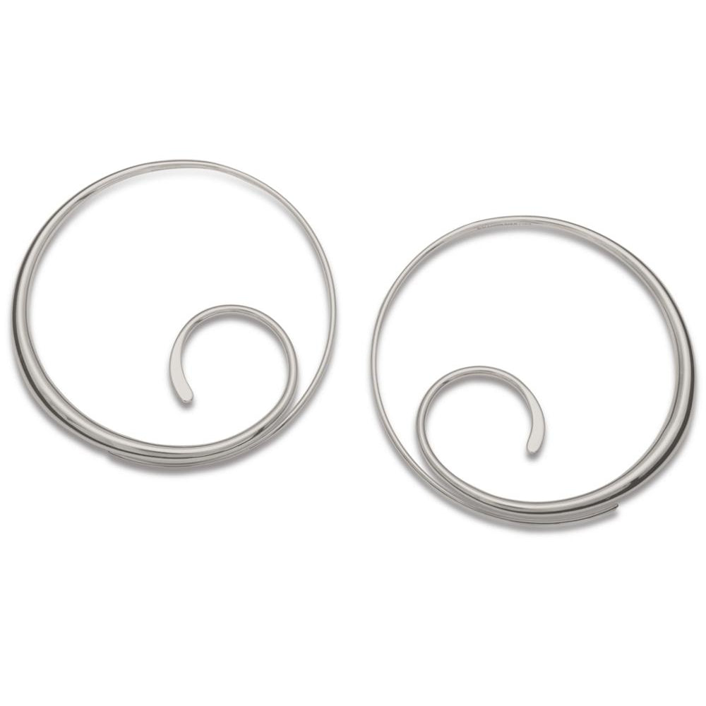 Scrolling Hoop-Earring-E.L. Designs by Ed Levin Studio-teklaestelle
