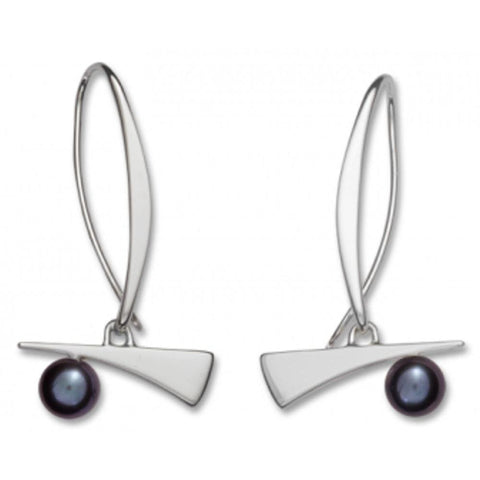 Ed Levin Jewelry-Earring-Bora Bora, Black Pearl, Sterling Silver