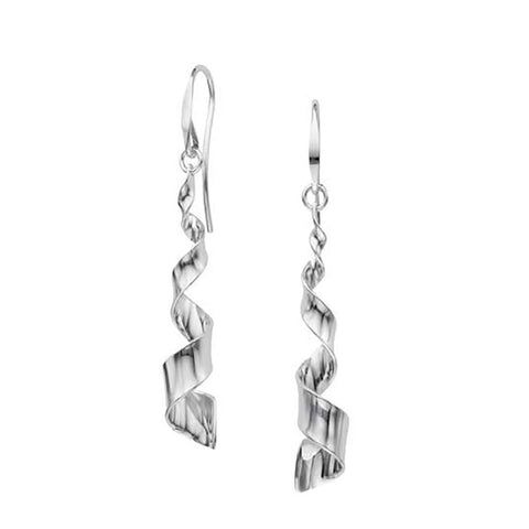 Twist Earrings, Sterling Silver