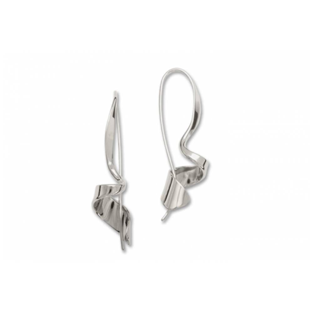 Ed Levin Jewelry-Earring-Corkscrew Earrings, Sterling Silver