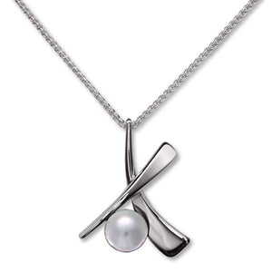 Ed Levin Jewelry-Necklace-Minuet with Pearl, Sterling Silver